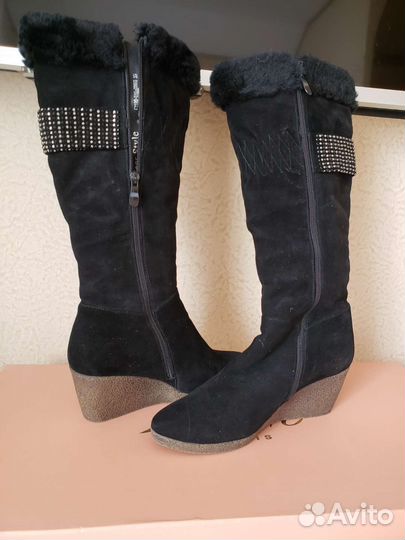 Сапоги зимние натуральная кожа 38