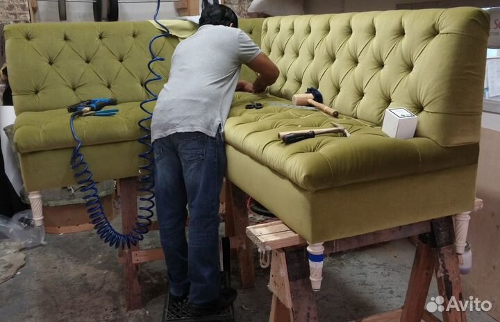 Перетяжка углового дивана