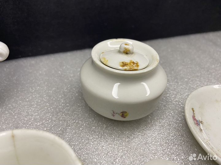 Фарфоровая Детская кукольная Посуда Дулево СССР