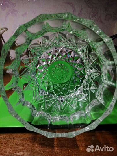 Ваза конфетница хрустальная