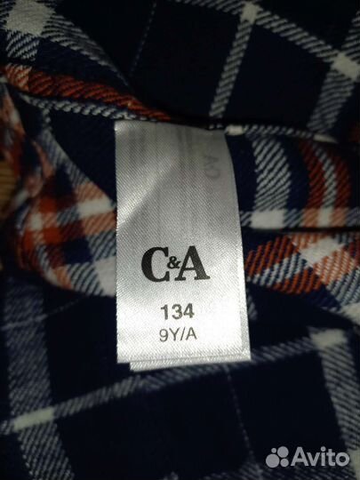 Фланелевая рубашка рост 134