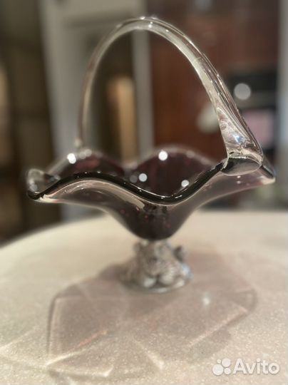 Ваза для фруктов муранское стекло италия murano