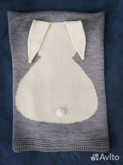 Плед детский вязаный Зайка