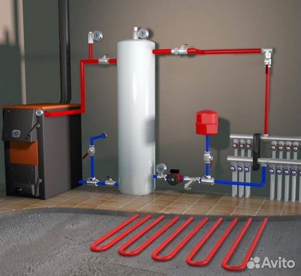 Отопление, ремонт газовых котлов, теплый пол
