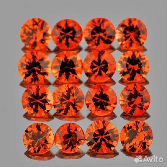 Сапфир натуральный 0,53Ct 1,0мм 100шт VVS Цейлон