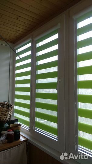 Рулонные шторы зебра стандарт розовый