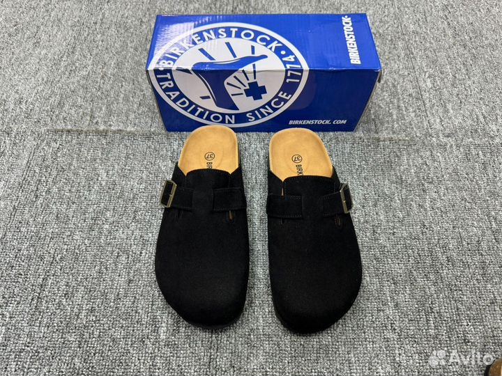 Мюли сабо birkenstock черные