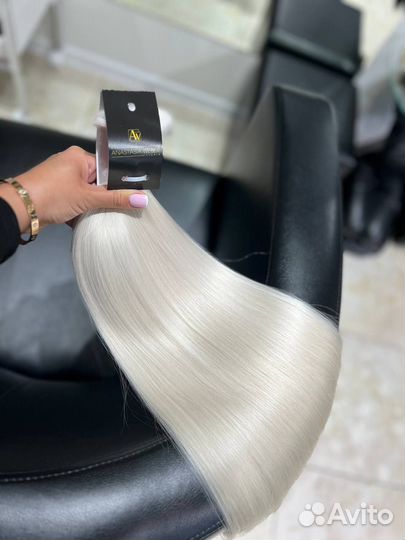 Волосы для наращивания славянка 60 см блонд