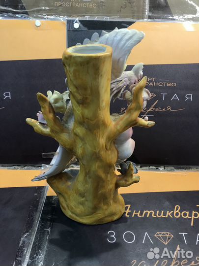 Карандашница райская птица фарфор