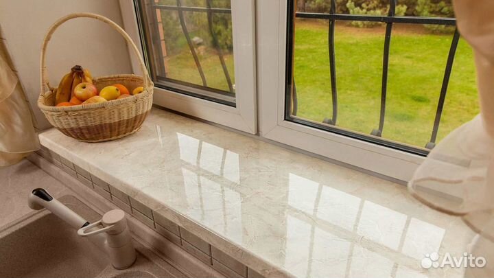 Подоконник из искусственного камня под заказ