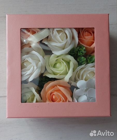 Цветы из мыла в коробочке