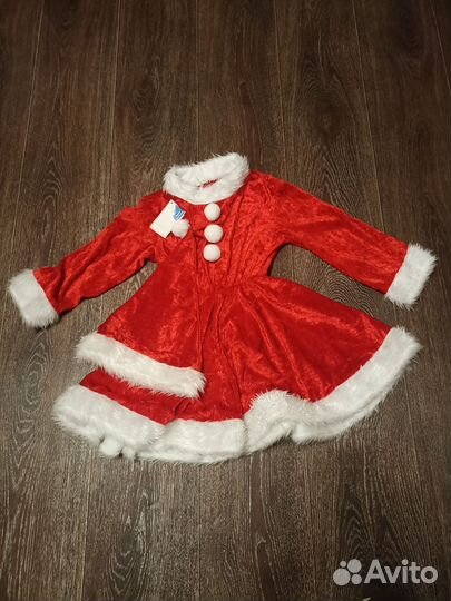 Карнавальный костюм Санты для девочки