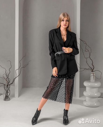 Юбка из сетки миди Премиум