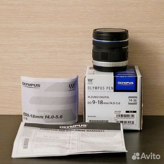 Olympus 9-18mm, байонет micro 4/3