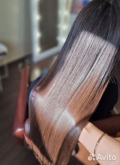 Кератиновое выпрямление, ботокс волос нанопластика