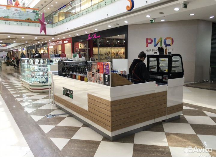 Островки кофе с собой, торговый остров в ТЦ