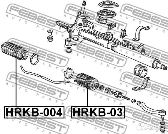 Пыльник рулевой рейки правый