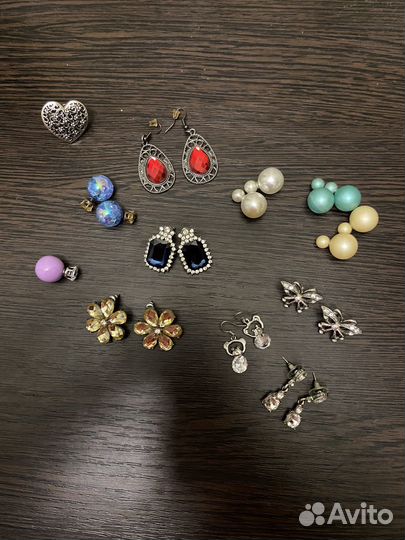 Бижутерия серьги, колье пакетом