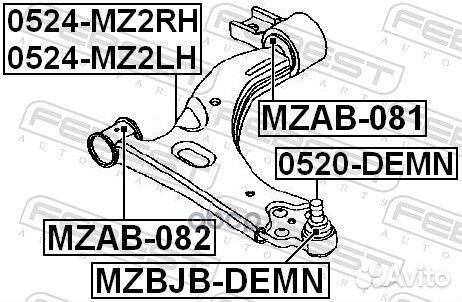 Опора шаровая Mazda Demio Dy3/Dy5 02-07 0520DE