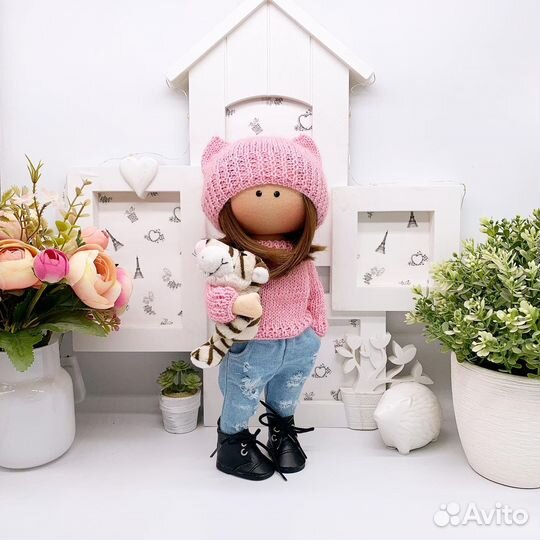 Кукла 30 см в сопровождении маленького друга