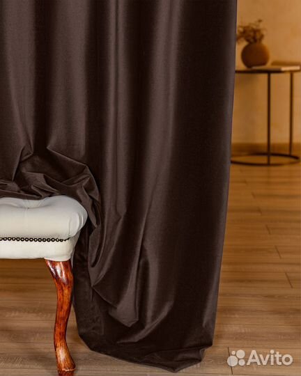 Комплект штор бархат Богема Шоколад