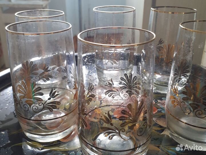 Стаканы из Богемского стекла в хорошем состоянии