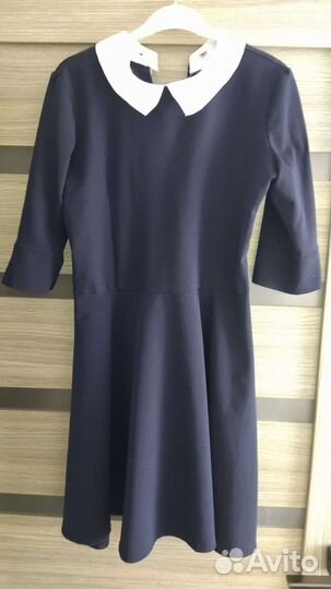 Платье школьное синее