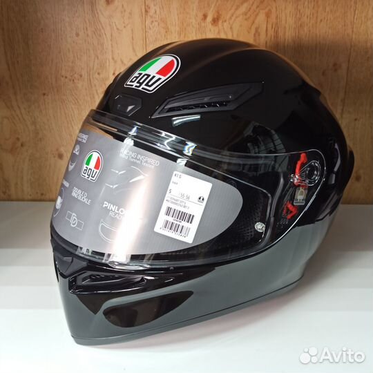 Мотошлем AGV K-1 E2206 Черный глянцевый
