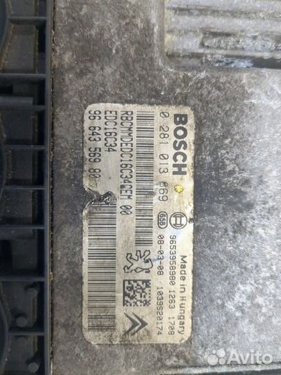 Блок управления двигателем Citroen Jumpy (Dispatch), 2009