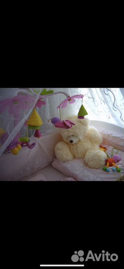 Постельное белье для детской кроватки + балдахин