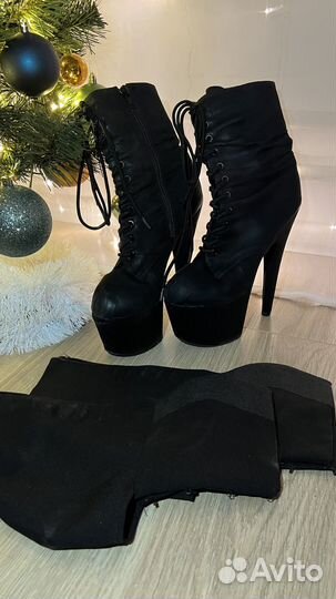 Стрипы ботильоны двойки 36 pleaser