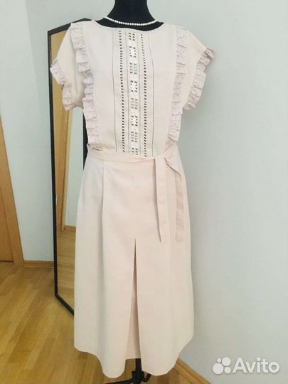 Платье женское лён винтаж ретро СССР