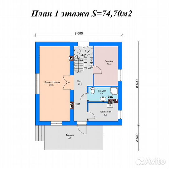 Проект дома для ипотеки и строительства - 134,1 м2