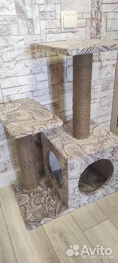 Когтеточка домик для кошки новый