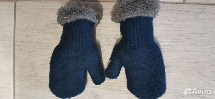 Шапка для мальчика, варежки