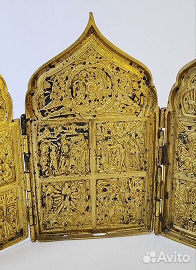 Икона складень 19 век