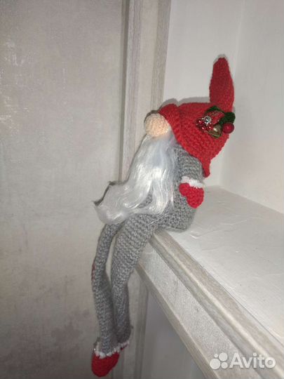 Гном вязаный игрушка хэндмейд