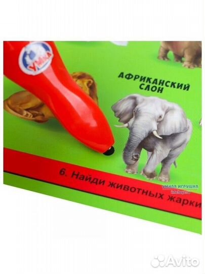 Игра детская Электровикторина с ручкой животные