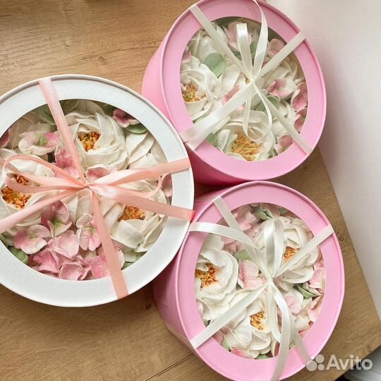 Зефирный букет, зефирные цветы, цветы из зефира