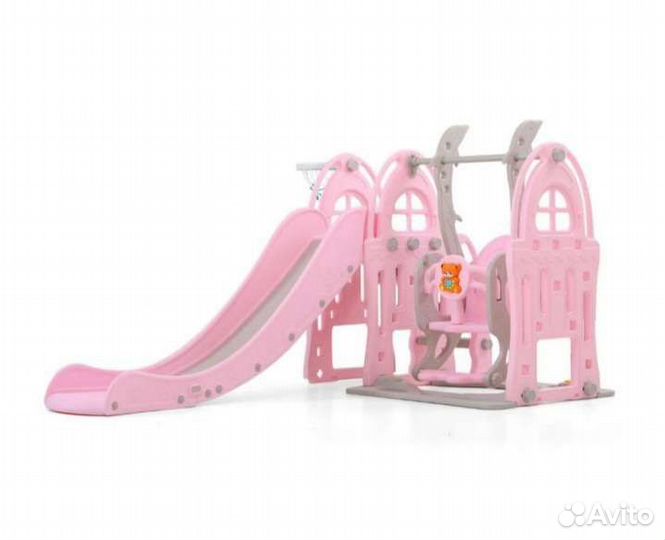 Детская горка с качелями
