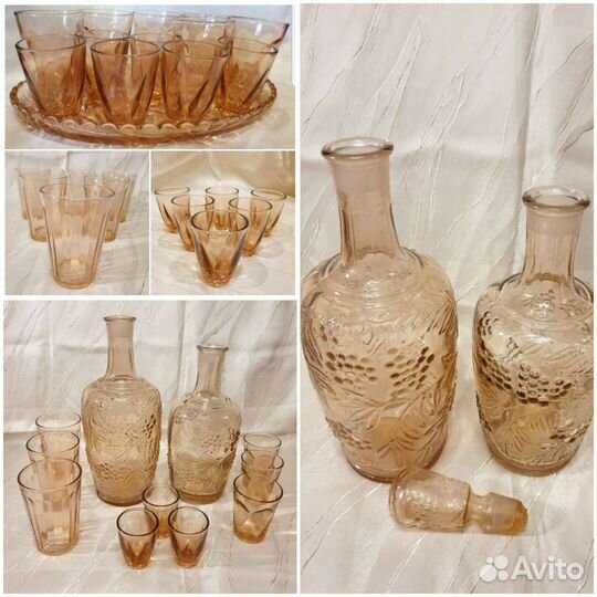 Рюмка стопка стакан графин цветное стекло