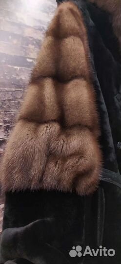 Шуба мутон и норка