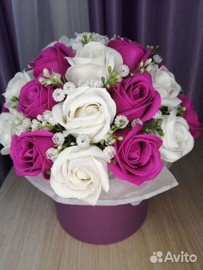 Букет из мыльных роз