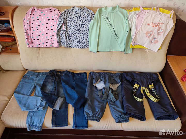 Большой пакет одежды для девочки 104