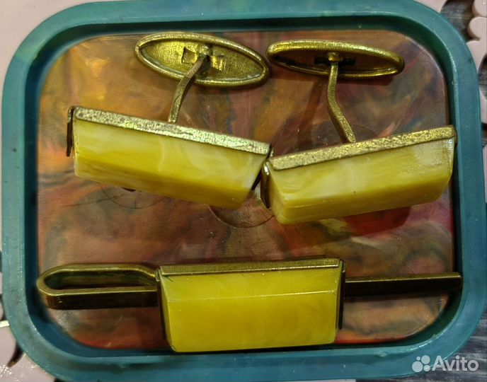 Запонки+заколка для галстука СССР