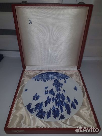 Настенная тарелка Мейсен фарфор гдр