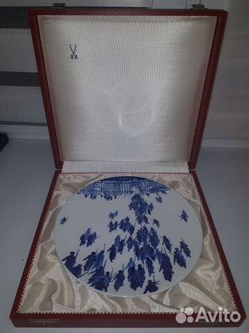 Настенная тарелка Мейсен фарфор гдр