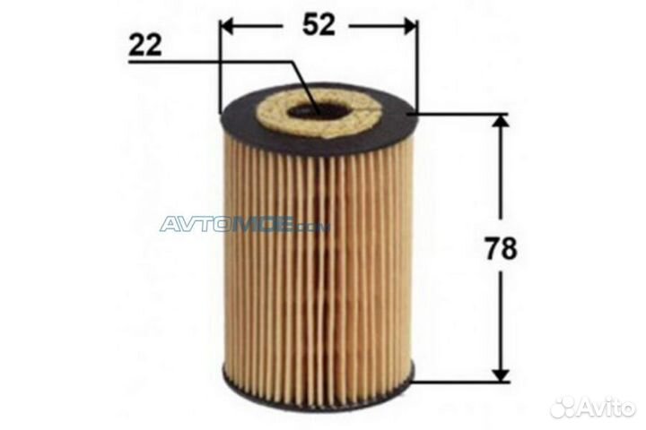 Фильтр масляный элемент mercedes benz A-classe (W1