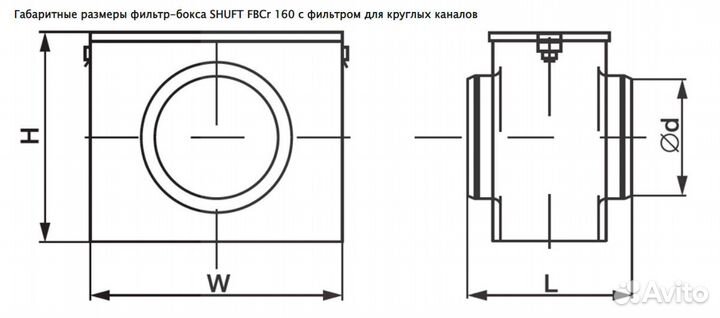 Фильтр-бокс shuft FBCr 160 для круглых каналов