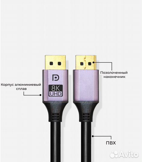 Кабель DisplayPort 1.4